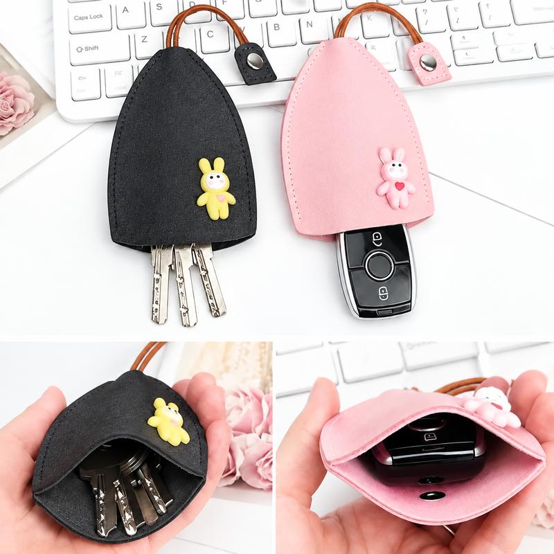 Cute Cartoon Pull-out Key Case | Anti-Scratch Key Pouch | Kawaii Key Bag for Women Gift