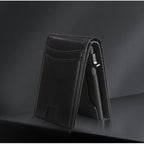 VaultGuard™ Leather RFID Pop-Up Wallet with Cash Pocket (Latest Version)