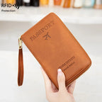 RFID Blocking Premium Leather Travel Wallet